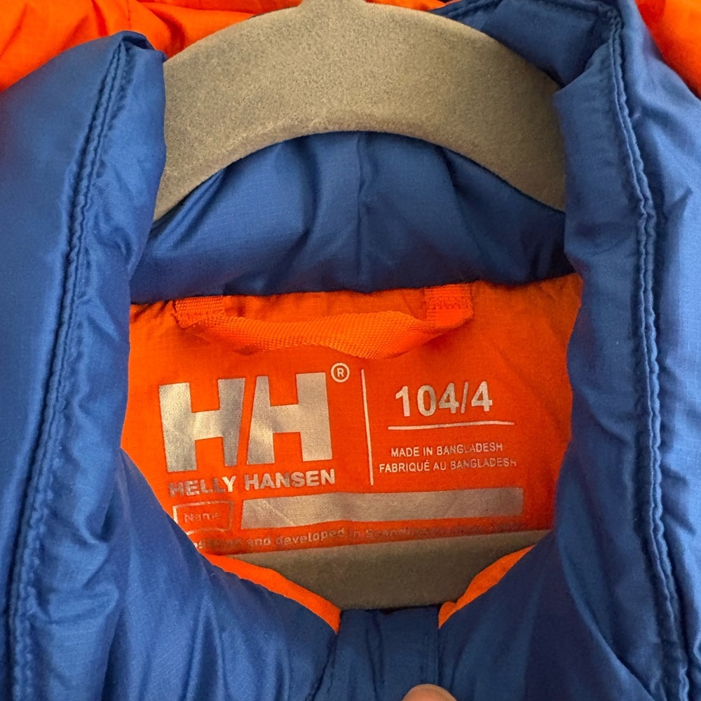 Helly Hansen Helly Hansen Kid's Arctic Puffy Jacket | Blue Orange - Picture 4 of 5